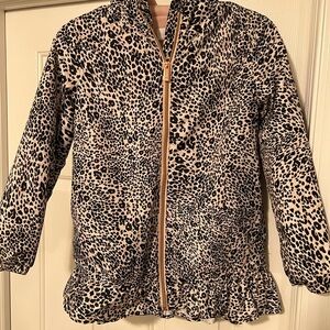 BCBGirls Black and Cream Leopard Print Puffer Jacket